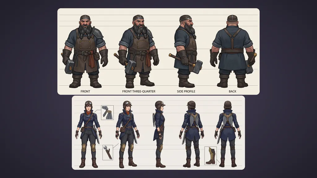Character Turnarounds Your Modeler Can Measure From
