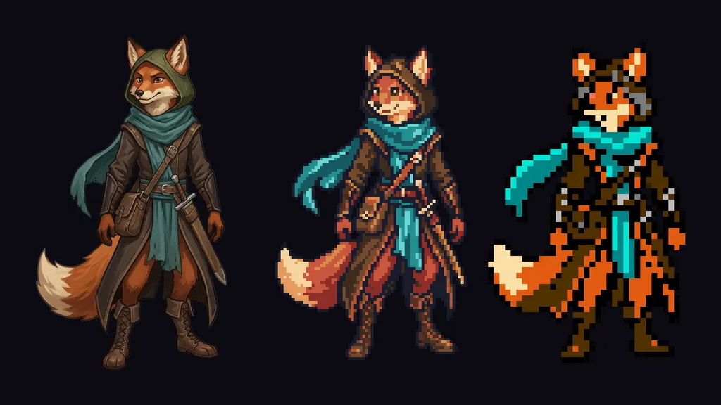 Your Character Art, Redrawn to a Real Console's Grid and Palette