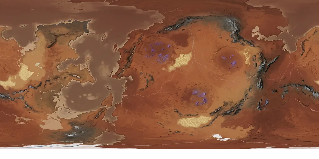 Arid: a desert world with low water yield